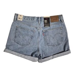 Levi's Premium 501 Rolled Shorts Mid Rise Button Fly Length Cotton sz 30 NWT